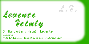 levente helmly business card